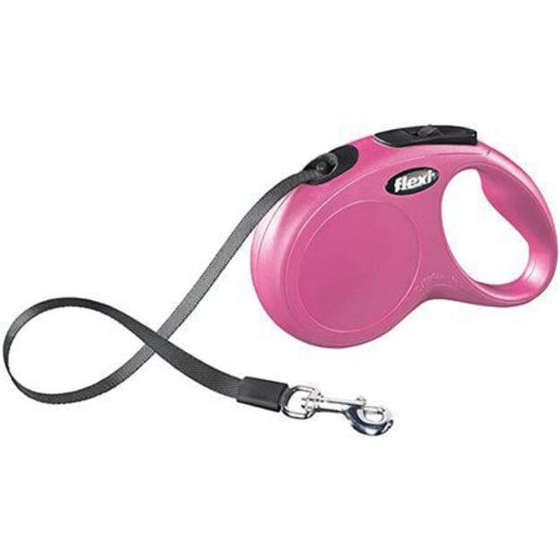 Flexi - New Classic S 5M Leash Tape Pink Max 15Kg - (600.7766)
