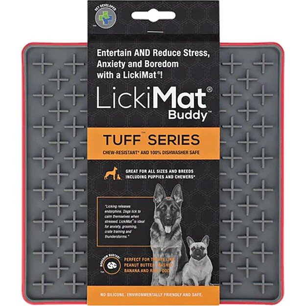 LICKIMAT - Dog lick mat Buddy Tuff Red 20Cm - (645.5456)