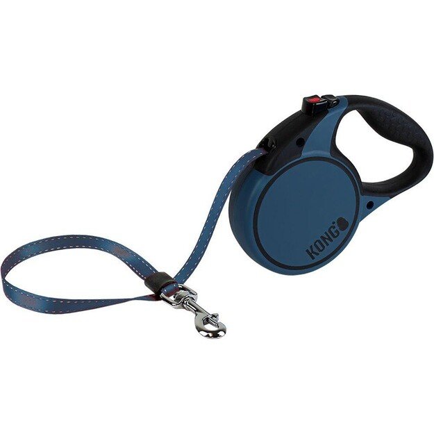 KONG - Retractable leash Terrain M 5M Tape Blue Max 30Kg - (608.1114)