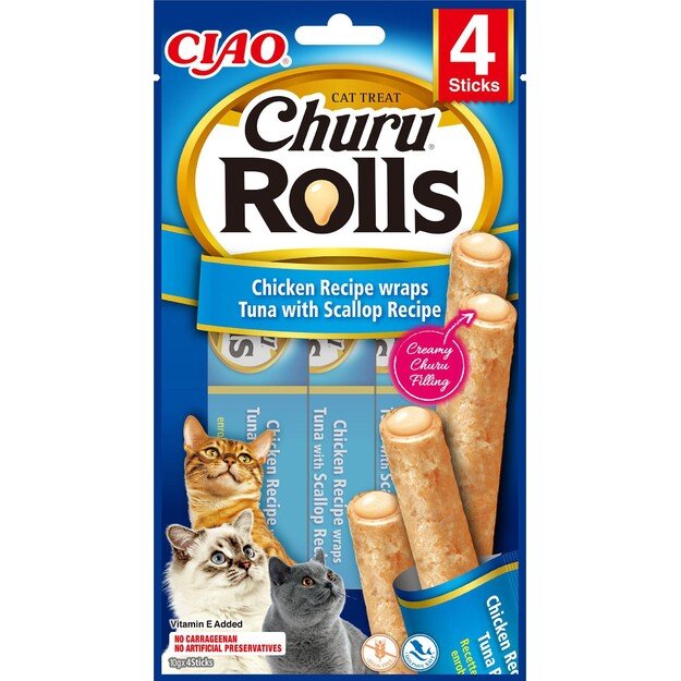 CHURU - Rolls Chicken/Tuna Wrap With Scallop 4pcs- (798.5082)