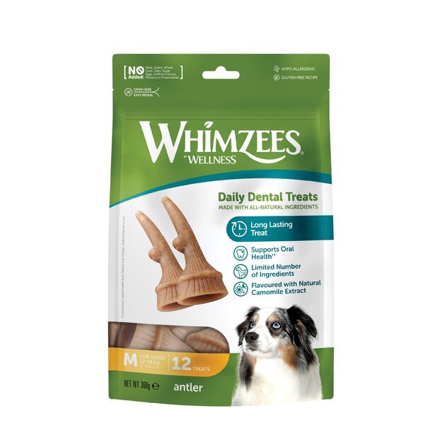 WHIMZEES - Chew Sticks, Antler, M, 12 pcs., 360 g - (380830)