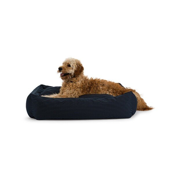 Fossflakes - PetBed Medium 70x90 Navy Pinstripe - (PET-BED-070-090-103)