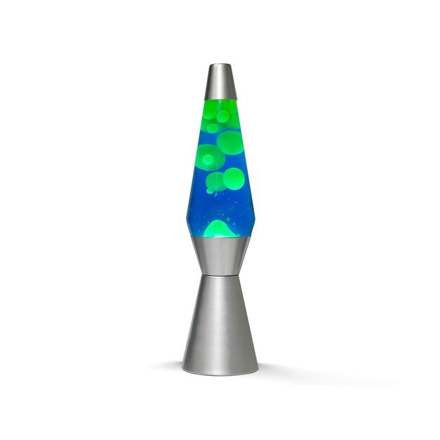 iTotal - Lava Lamp 36 cm - Silver Base, Blue Liquid and White Wax (XL1764)