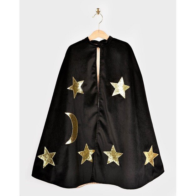 Den Goda Fen - Velvet Cape w. Hat - Black (3-8 years) (F77603)