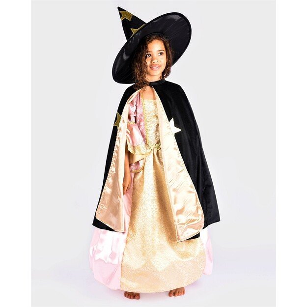 Den Goda Fen - Velvet Cape w. Hat - Black (3-8 years) (F77603)