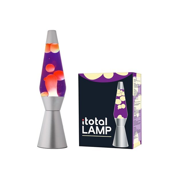 iTotal - Lava Lamp - Purple Liquid and Yellow Wax - 36 cm (1270401)