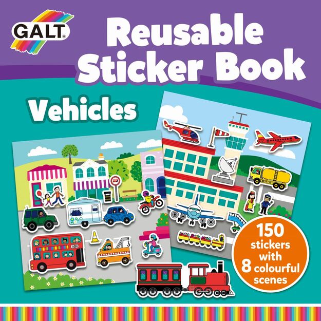 Galt - Reusable Sticker Book - Vehicles (55-1005107)