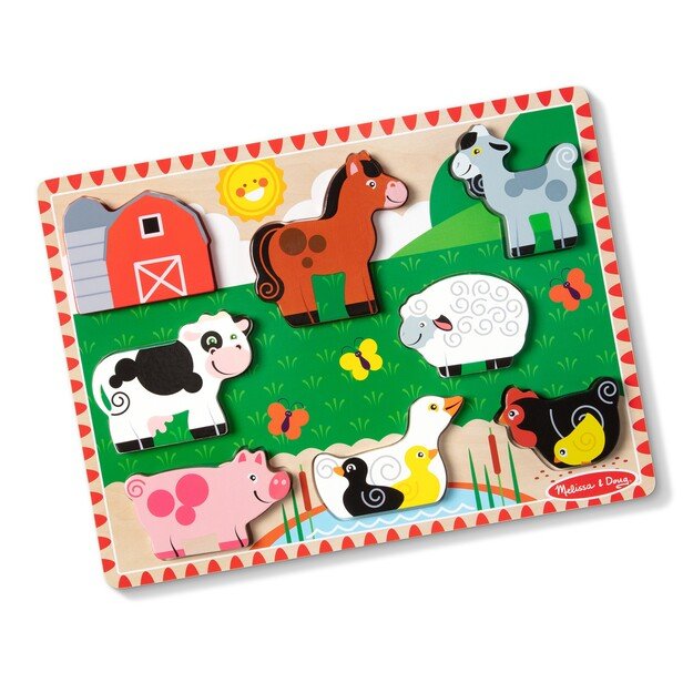 Melissa & Doug - Farm Chunky Puzzle (8 pcs) (50203)