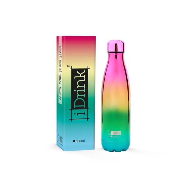 I-Drink - Thermal Bottle 500 ml – METALLIC RAINBOW  (ID0442)