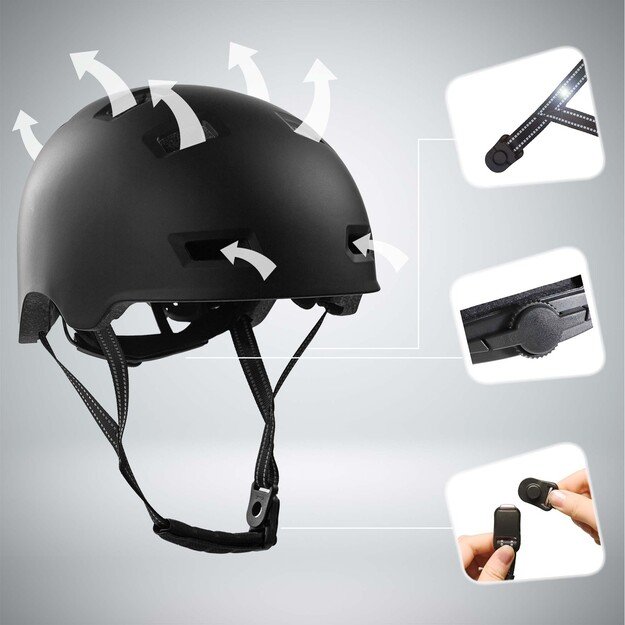 Crazy Safety - All Black helmet - L (57-61cm)