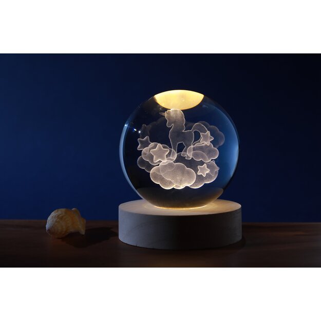 iTotal - Crystal Ball Lamp large - Unicorn (XL2723A)