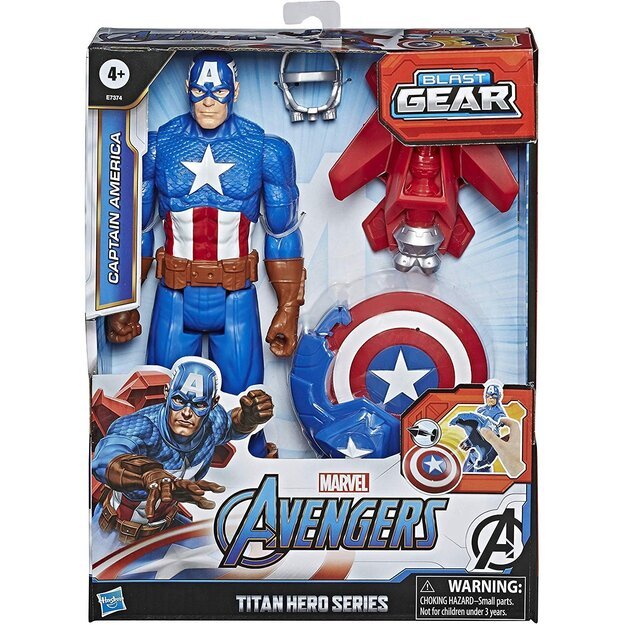 Avengers - Titan Hero - Blast Gear Captain America - 30 cm (E7374)