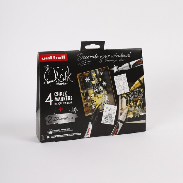 UNI-T - UNI Chalk Marker PWE-5M 4pc Xmas Set - (401586)