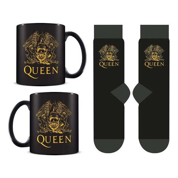 Pyramid International - QUEEN Mug & Sock Set - UK sizes 3-8 (EU 36-41)