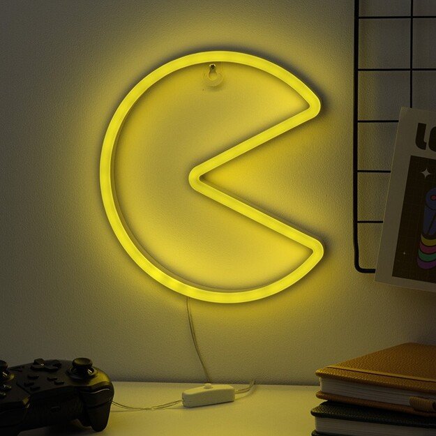 Pac Man Wall Mountable LED Neon Light