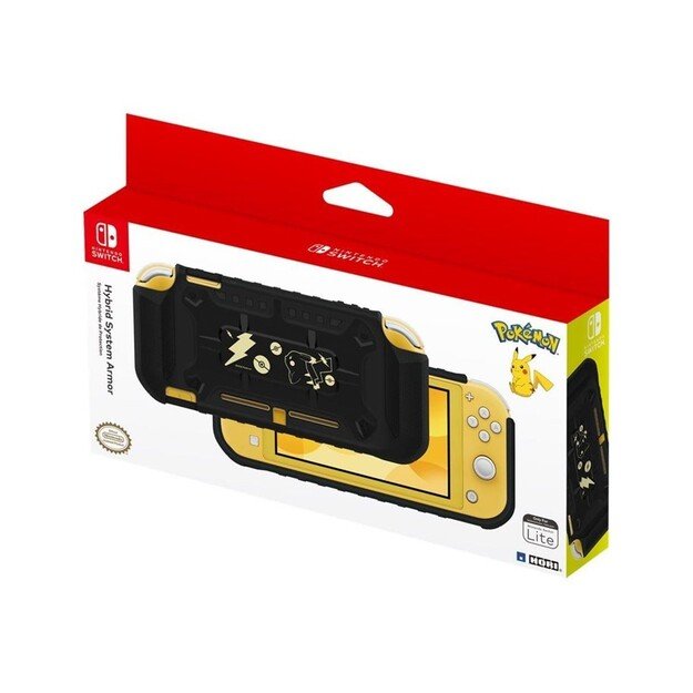 HORI Switch Lite Hybrid System Armor - Pokémon Pikachu Black & Gold