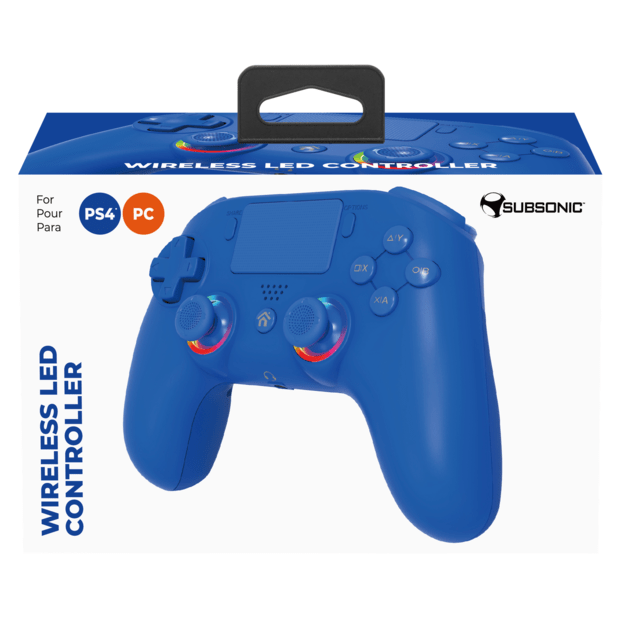 Subsonic Wireless Led Controller PS4 Blue - PS4/Pc
