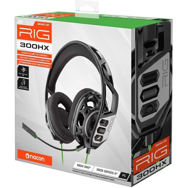 Nacon RIG 300HX Stereo Gaming Headset, Wired Xbox / PC 2