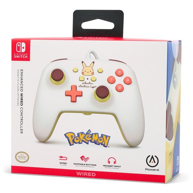 PowerA Enhanced Wired Controller for Nintendo Switch - Pikachu Electric Type