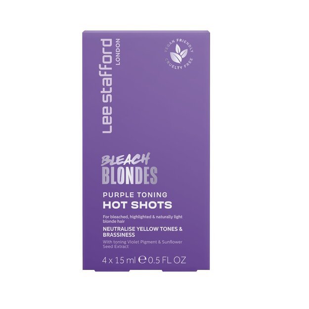 Lee Stafford - Bleach Blondes Purple Toning Hot Shots 4 x 15 ml