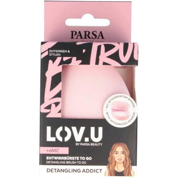 Parsa - LOV.U W&D Pocket Detangler Brush Pink