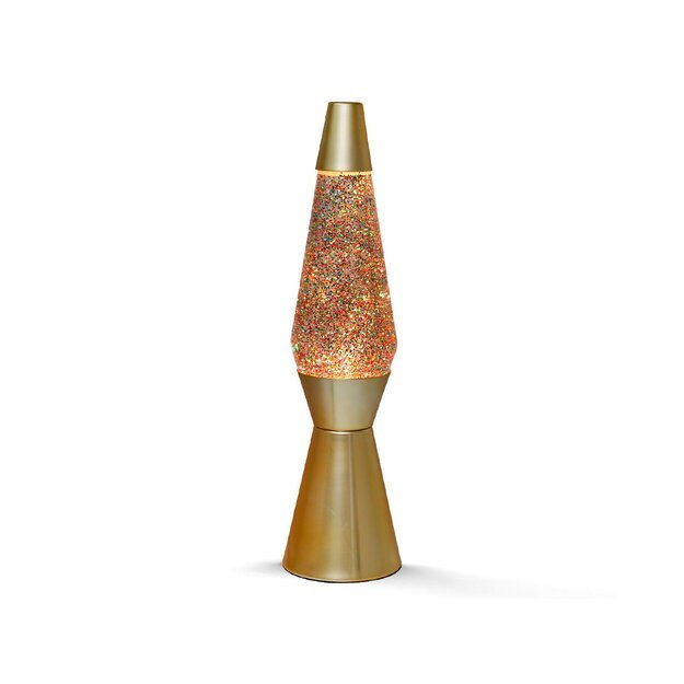 iTotal - Lava Lamp 36 cm - Golden Glitter (XL1770)