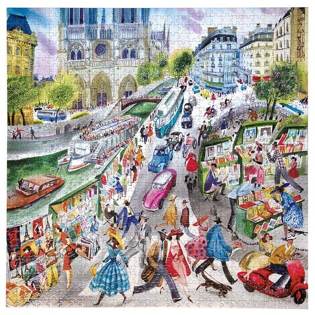 eeBoo - Puzzle 1000 pcs - Paris Bookseller - (EPZTPBS)