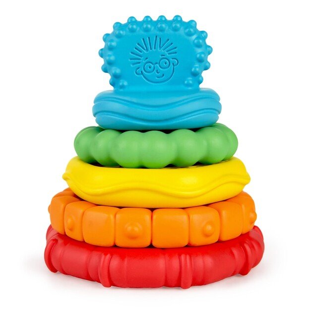 Baby Einstein - Stack & Teethe™ Multi-Textured Teether Toy - (BE-12356)