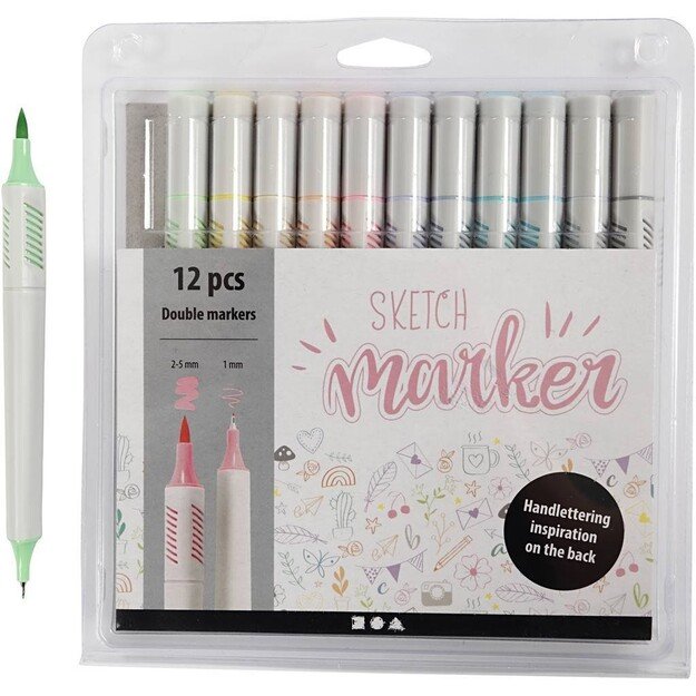 Sketch Marker - Pastel Colours 12 pcs. (37380)