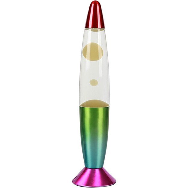 iTotal - Color-changing LED Lava Lamp - Rainbow Base and White Wax (XL2683)