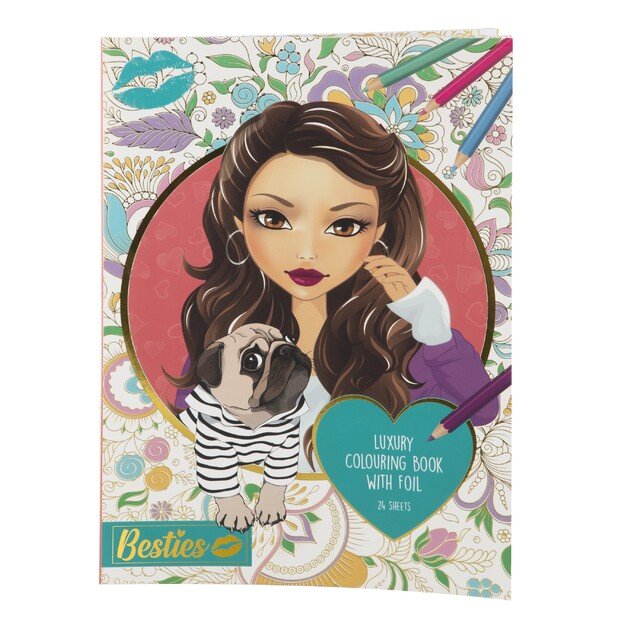 Besties - Luxury foil colouring book (140033)