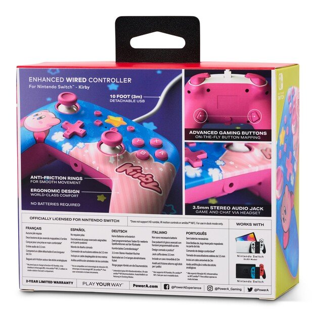 PowerA NSW ENH Wired Controller - Kirby /Nintendo Switch