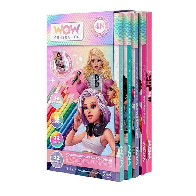 WOW Generation - 48 Coloured Pencils With Notebook (WOW00044-053)