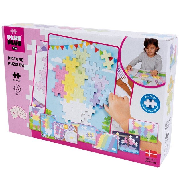 Plus Plus - BIG Pastel - Picture Puzzel - 60 pcs (3281)