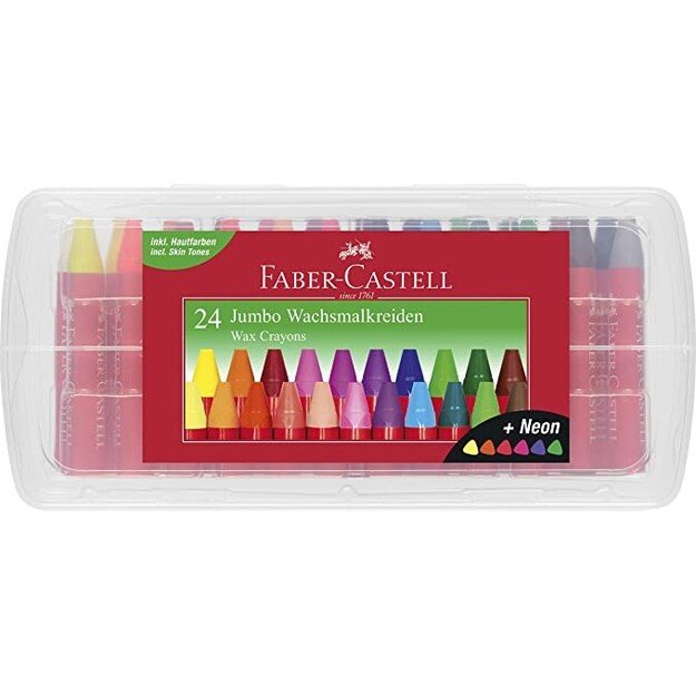 Faber-Castell - Jumbo Wax Crayons, 24 pc (120034)