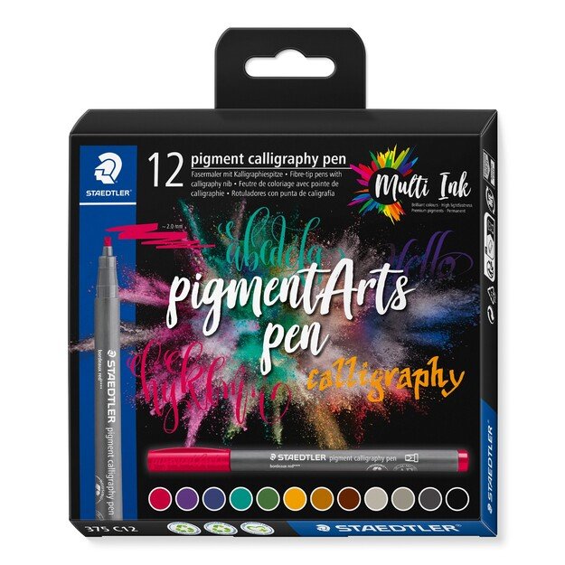 Staedtler - Calligraphy Pen Pigment, 12 pcs (375 C12)