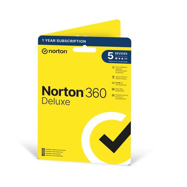 NORTON - 360 Deluxe Antivirus Software - 5 Devices 1 Year