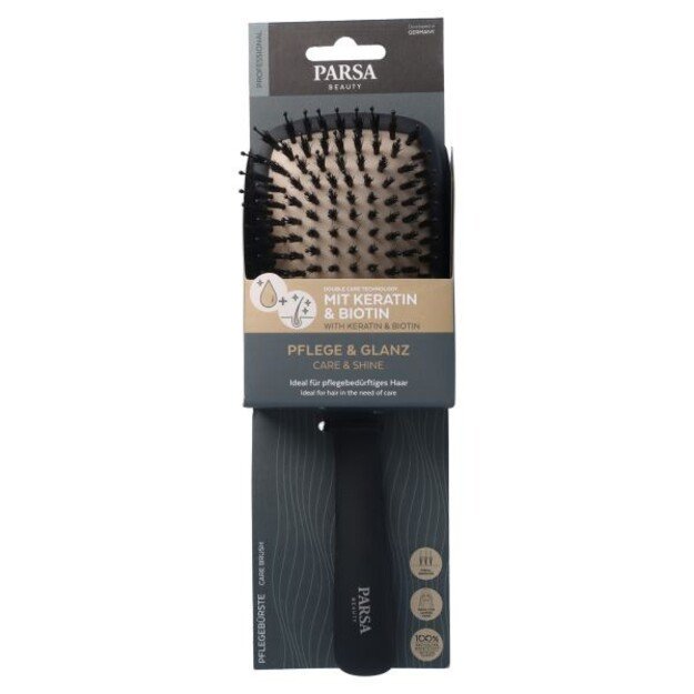 Parsa - KERATIN CARE & SHINE PADDLE BRUSH - Black - L