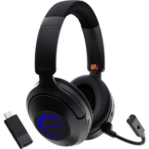 Creative - Sound Blaster GH7  Super X-Fi® Wireless Over-ear Gaming Headphones with Bluetooth® LE Audio and Detachable Boom Mic