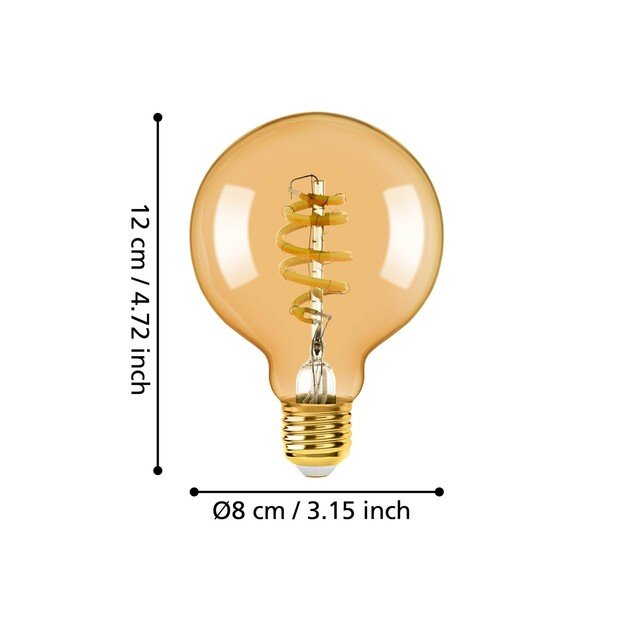 EGLO - E27 G80 spiral, amber - TW - Zigbee, Bluetooth