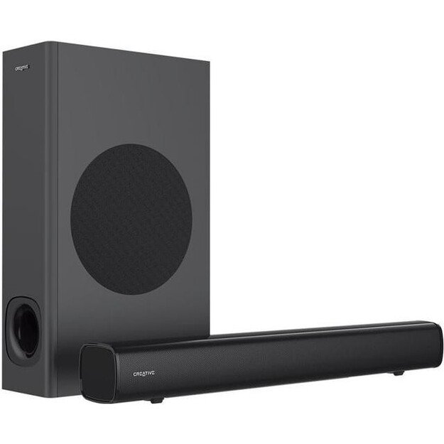 Creative - 2.1 High Performance Under-monitor Soundbar with Subwoofer