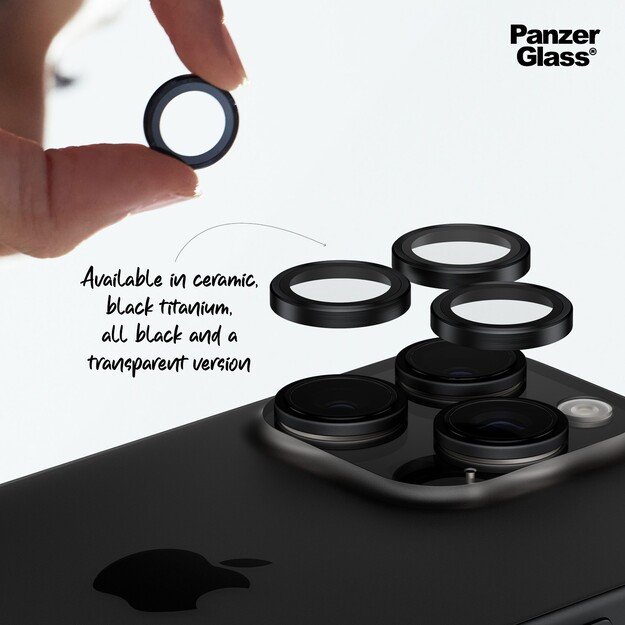 PanzerGlass - Hoops Lens Protector - iPhone 16 Pro/iPhone 16 Pro Max - Black