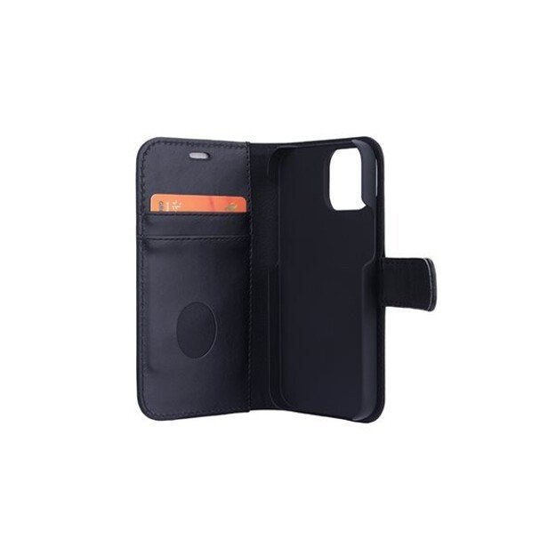 RadiCover - Radiationprotected Mobilewallet Leather iPhone - iPhone 13 Mini Exclusive 2in1 Black