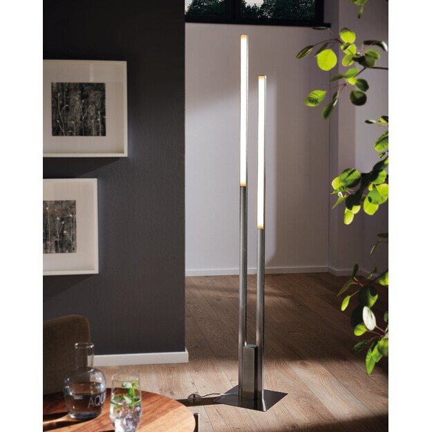 EGLO - Fraioli-Z floor lamp brushed steel - RGB + TW - Zigbee, Bluetooth