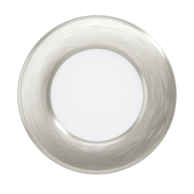 EGLO - FUEVA 5 RECESSED \\u00d886 2.7W 330LM - Brushed Steel - 86mm diameter, 26mm height