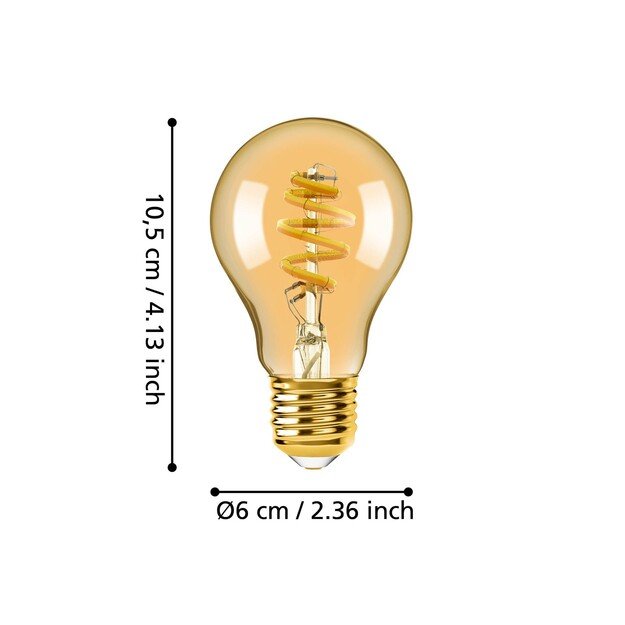 EGLO - E27 A60 spiral, amber - TW - Zigbee, Bluetooth