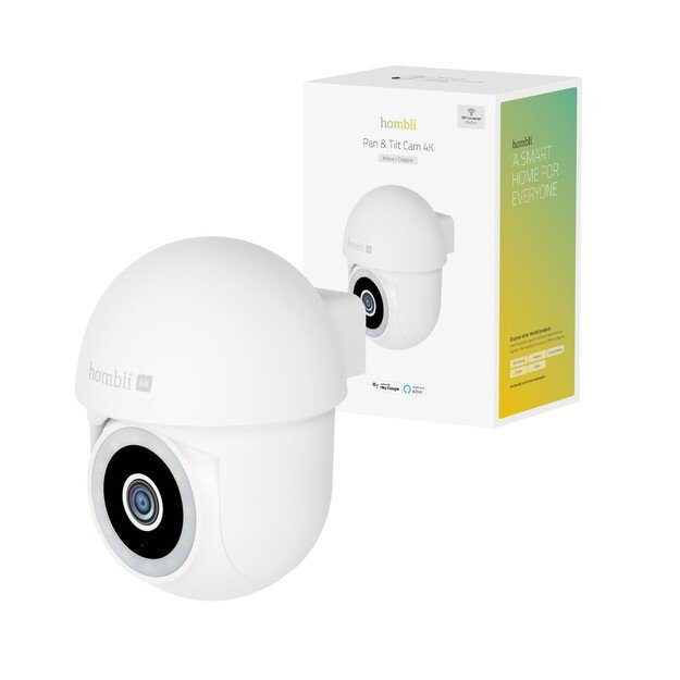 Hombli - Smart Pan & Tilt Cam 4K, White