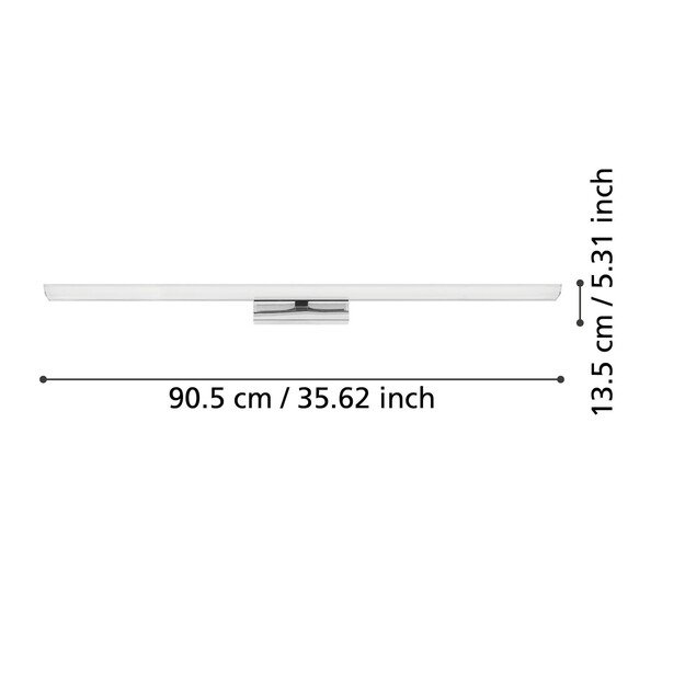 EGLO - Tabiano-Z mirror lamp chrome L90.5 - RGB + TW - Zigbee, Bluetooth