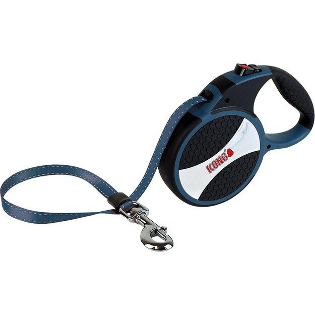 KONG - Retractable leash Explore L 7,5M Tape Blue max 50Kg - (608.1210)