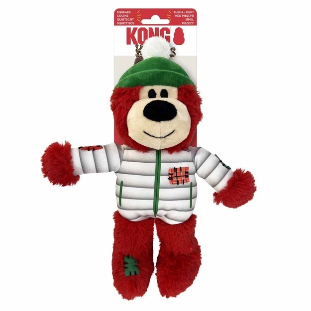 KONG - Holiday Wild Knots Bear Red m/l 25x18X9CM